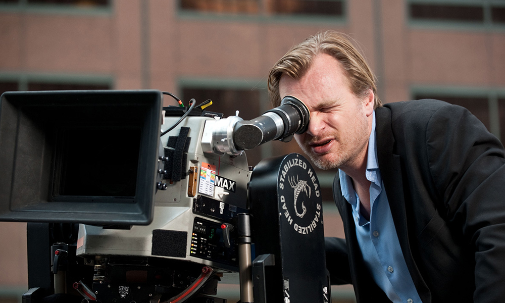 Christopher Nolan durante uno de sus rodajes