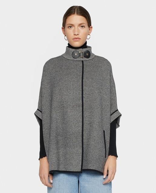 Poncho de mujer corto gris 32,99€ REFERENCIA: 001031311800093