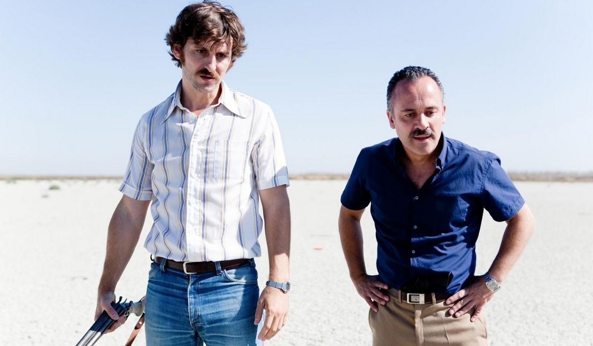 Raúl Arévalo y Javier Gutiérrez durante  'La isla minima'
