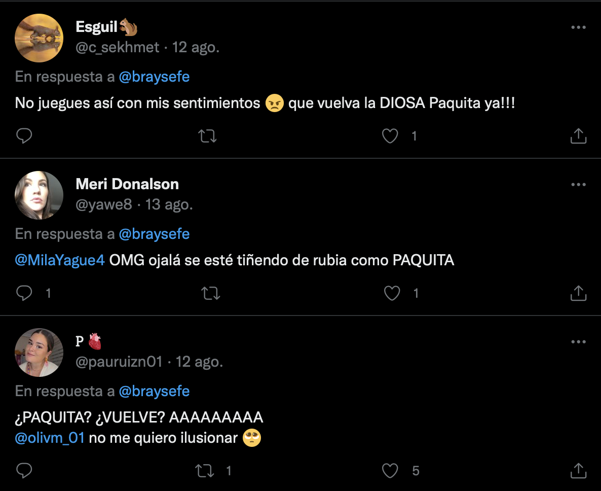 Tweets Paquita 