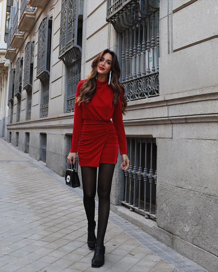 Rocío Osorno vestido rojo 